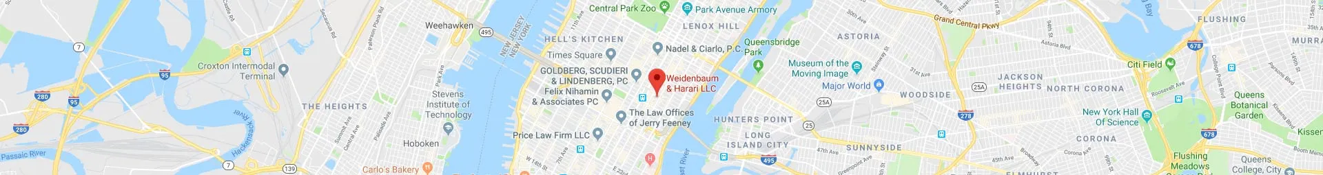 Map to Weidenbaum & Harari's Midtown Manhattan office